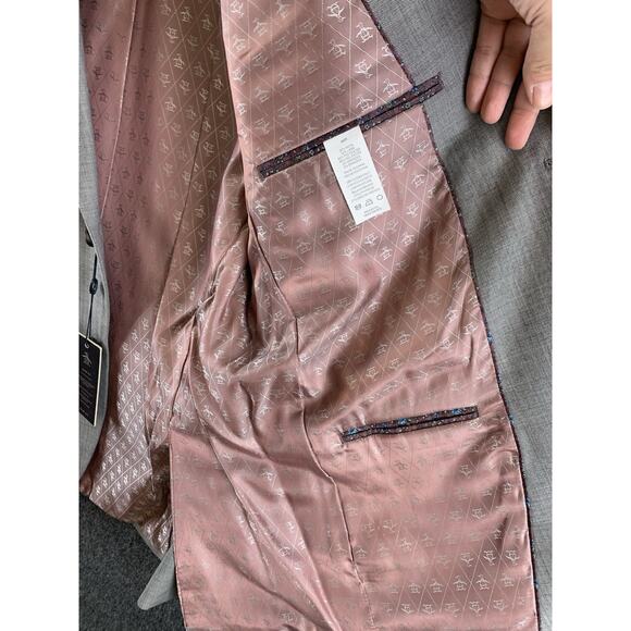 Original Penguin Men’s Blazer Slim Fit Jacket Wool Gray Retail$375 NWT Size 40R - Picture 9 of 15